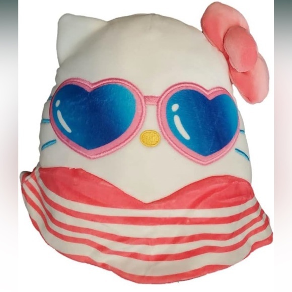 NWT Squishmallows 8/'' Hello Kitty in Bathing Suit Sunglasses, SQSN00026 - Picture 1 of 2